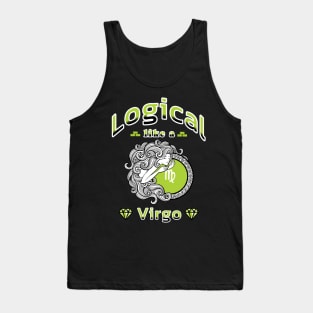 Zodiac attributes: Virgo black Tank Top